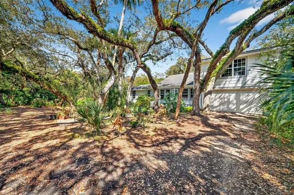 a view of a house with a tree in the yard