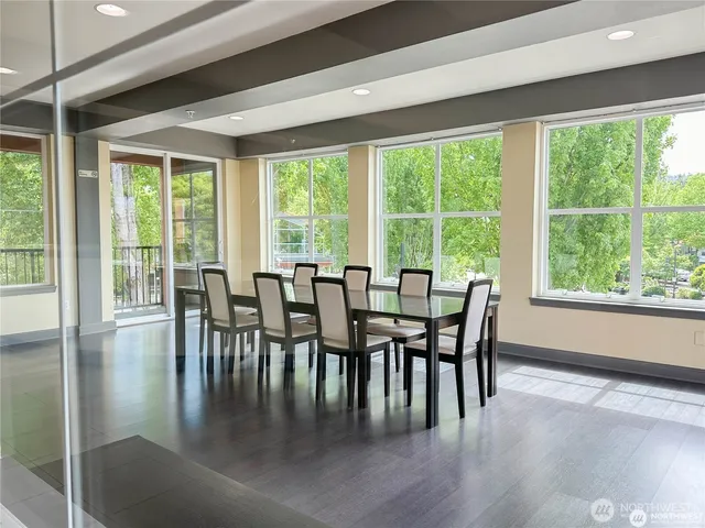 a close view of a large building