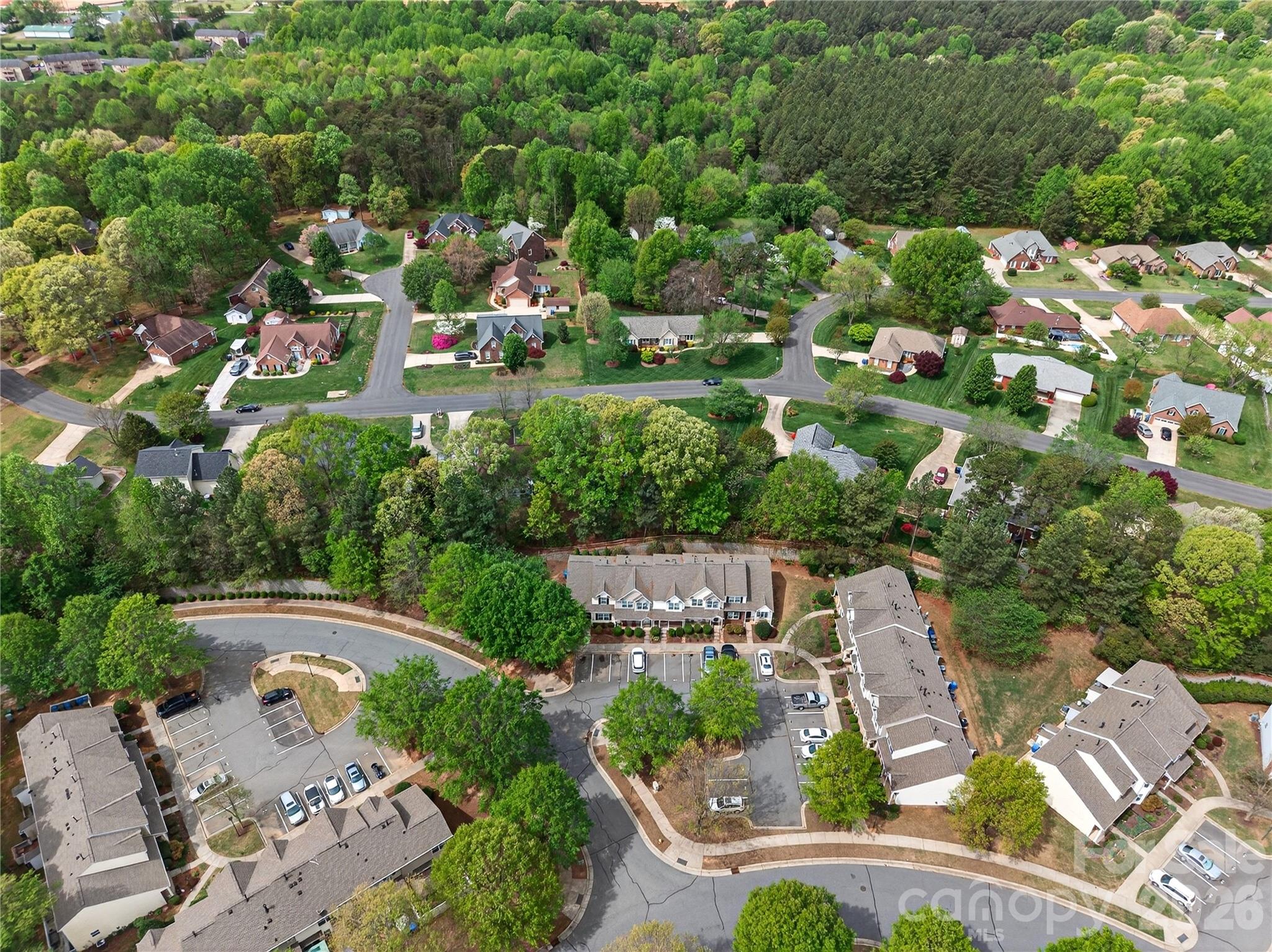 149 Marakery Road, Unit C Mooresville, NC 28115 - Photo 38 of 45 an aerial view of residential houses with outdoor space