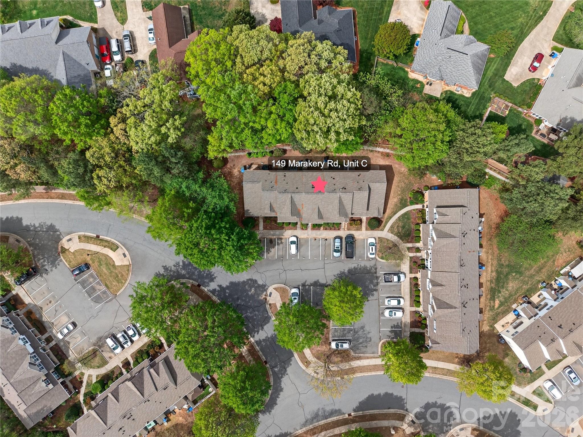 149 Marakery Road, Unit C Mooresville, NC 28115 - Photo 6 of 45 an aerial view of a house with outdoor space and street view