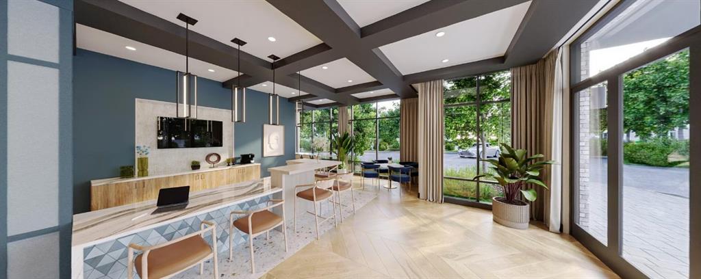 1881 2nd Avenue, Unit THD120 Decatur, GA 30032 - Photo 18 of 27 a living room with furniture a flat screen tv and a floor to ceiling window