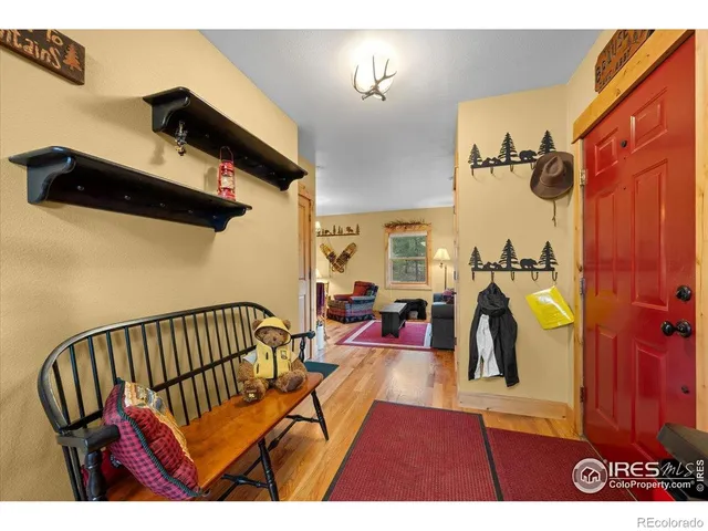a view of a living room and utility room