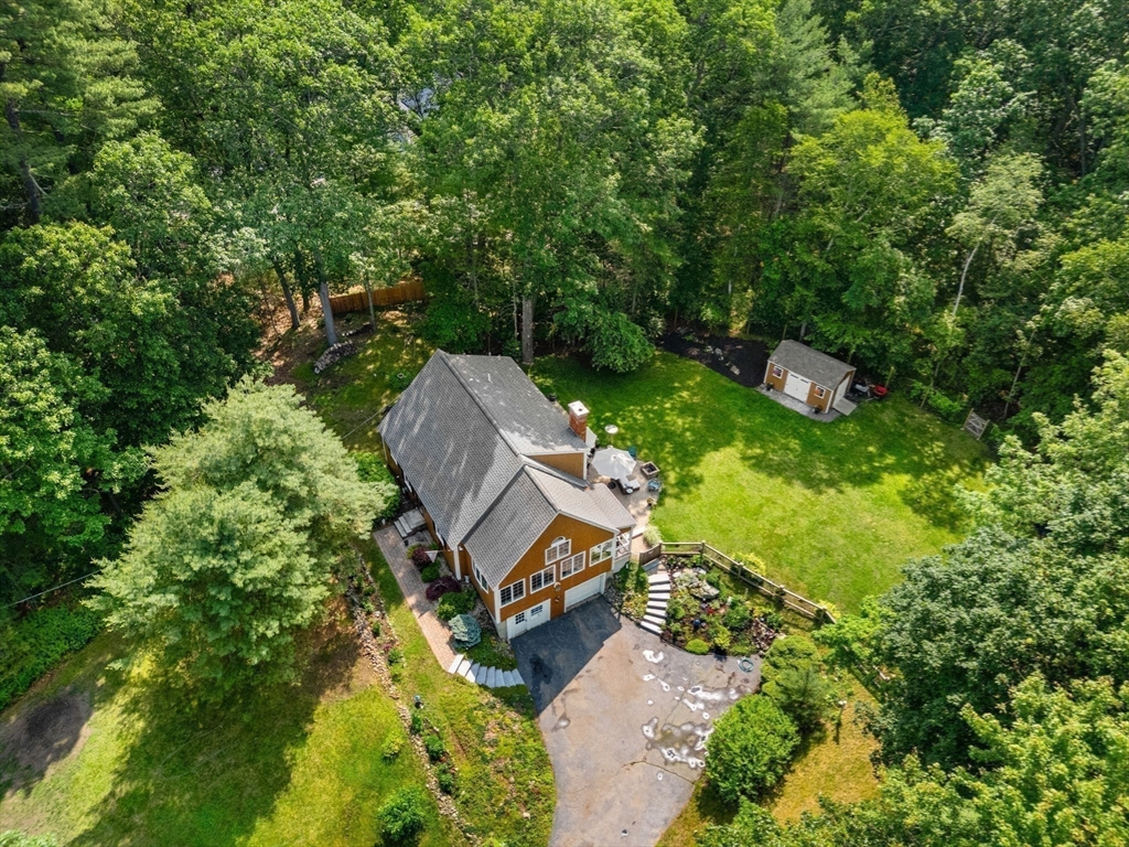 115 Depot Road Boxford, MA 01921 - Photo 36 of 40 an aerial view of a house with a yard