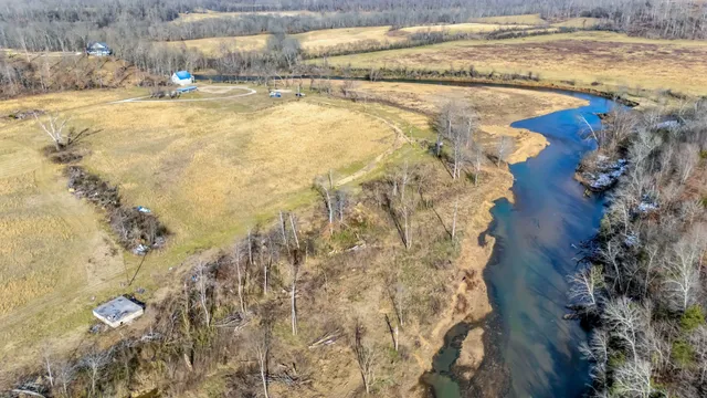 a view of a swimming pool and an outdoor space
