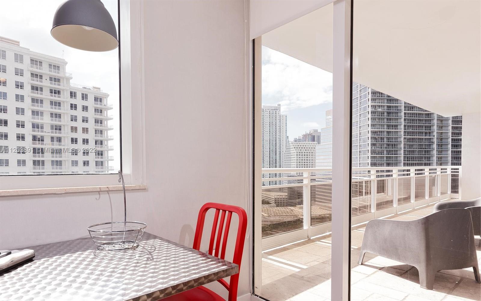 901 Brickell Key Boulevard, Unit 2503 Miami, FL 33131 - Photo 12 of 19 a view of balcony with wooden floor