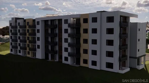 a view of building with front door