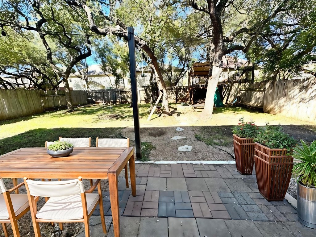 2009 Marysol Trail Cedar Park, TX 78613 - Photo 14 of 15 Fenced backyard featuring a patio area and outdoor dining area