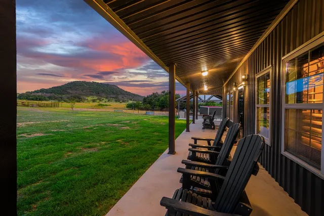 a view of a park with slide