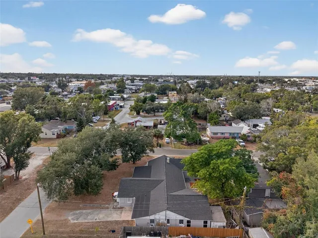 an aerial view of a city