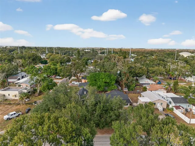 an aerial view of multiple house