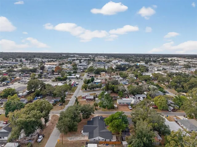 an aerial view of a city