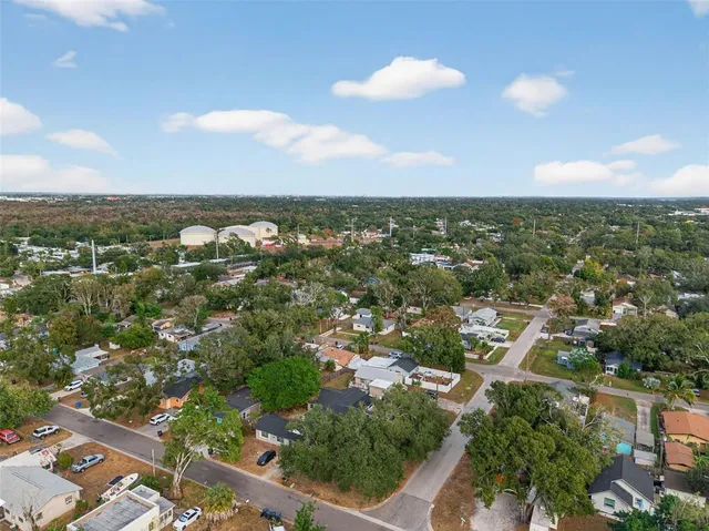 an aerial view of multiple house