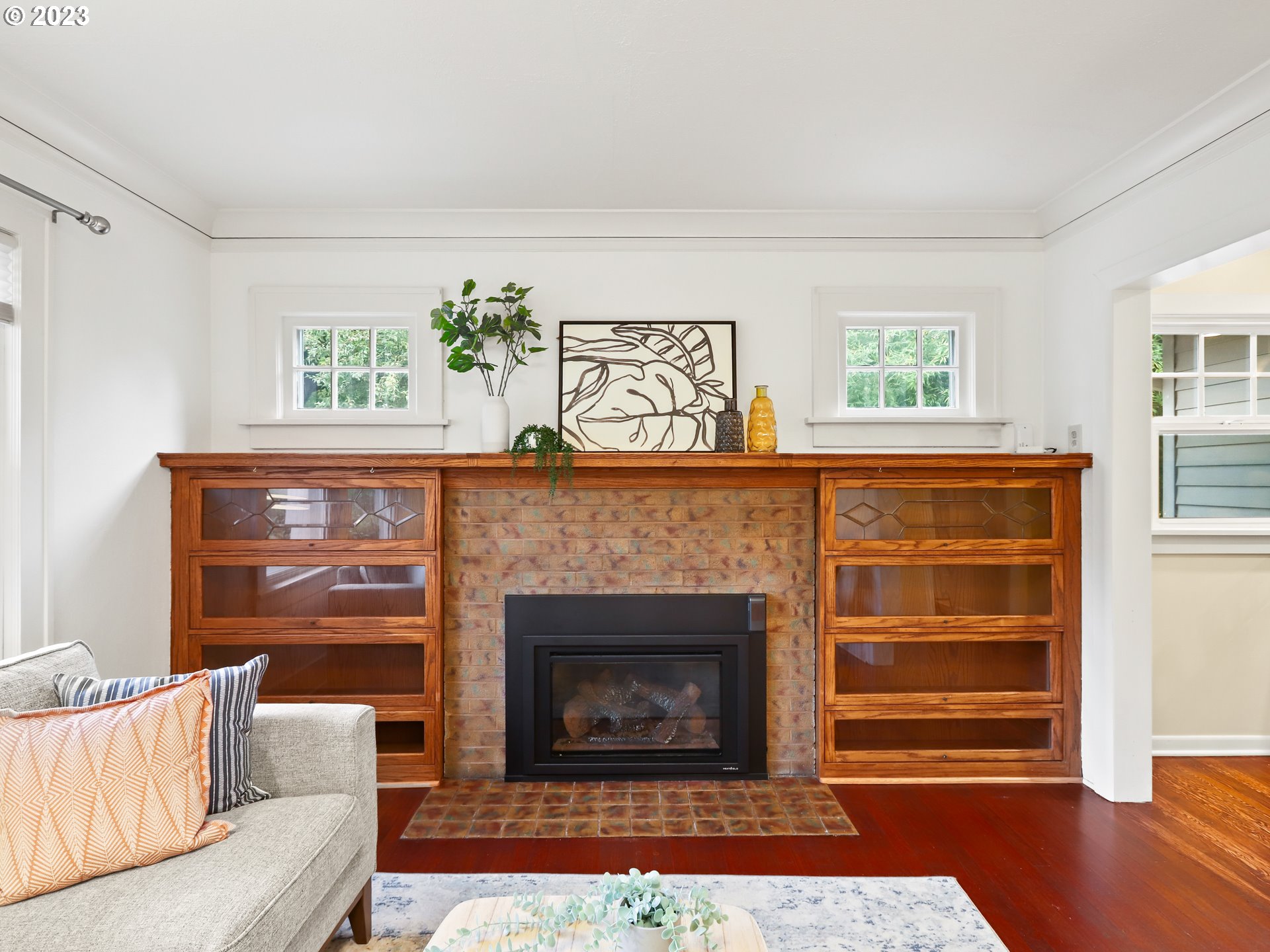 4524 Southeast 36th Place Portland, OR 97202 - Photo 6 of 41 a living room with furniture and a fireplace
