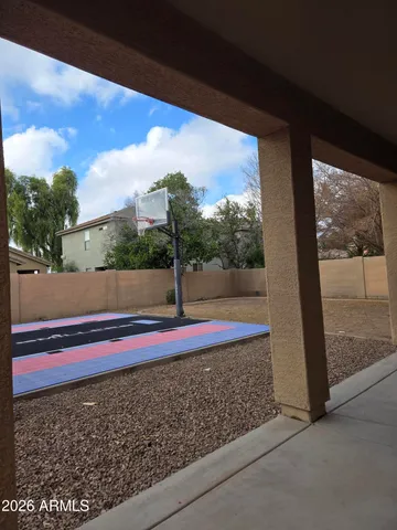 a view of a yard with a porch
