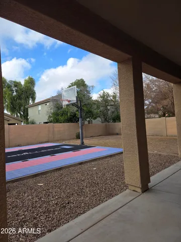 a view of a yard with a porch