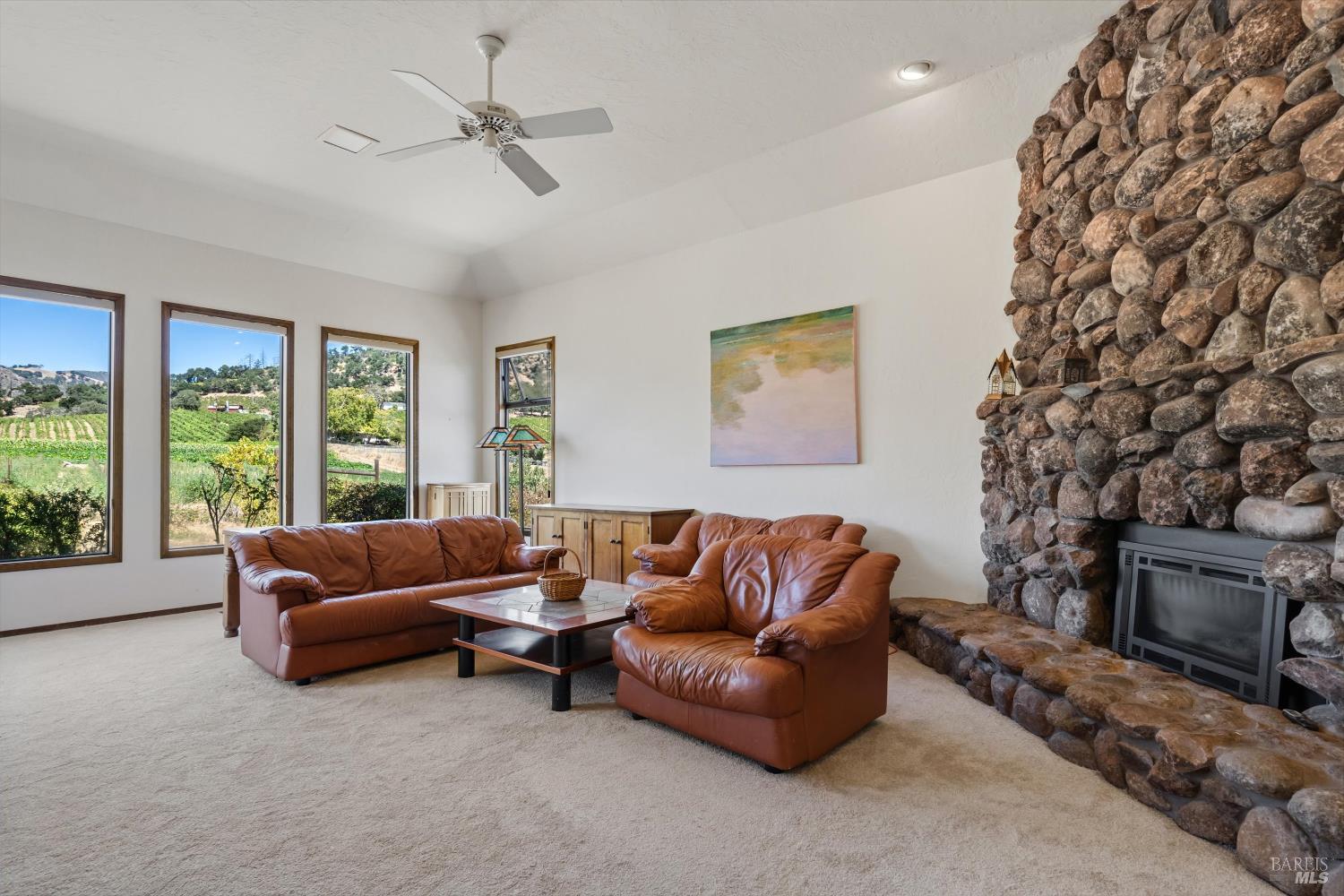 6279 Melita Road Santa Rosa, CA 95409 - Photo 29 of 41 Livingroom with stone fireplace