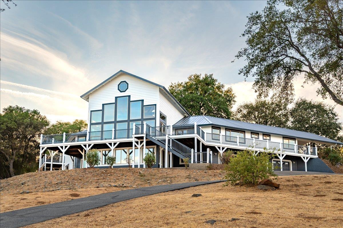 a front view of a house with porch