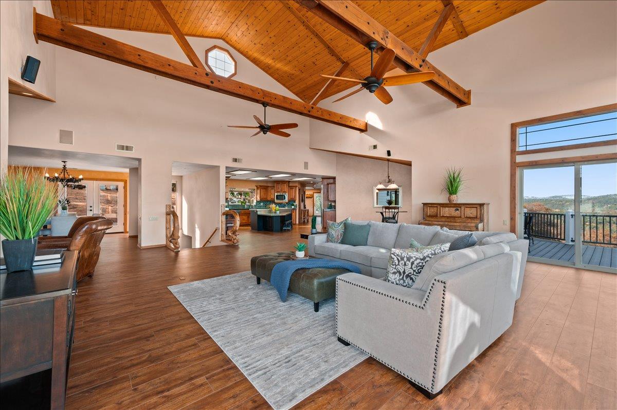 16000 Southridge Road Penn Valley, CA 95946 - Photo 7 of 75 a living room with furniture and a wooden floor