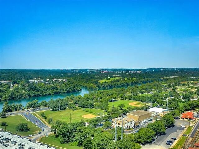 300 Bowie Street, Unit 2504 Austin, TX 78703 - Photo 6 of 10 Drone / aerial view of a large body of water