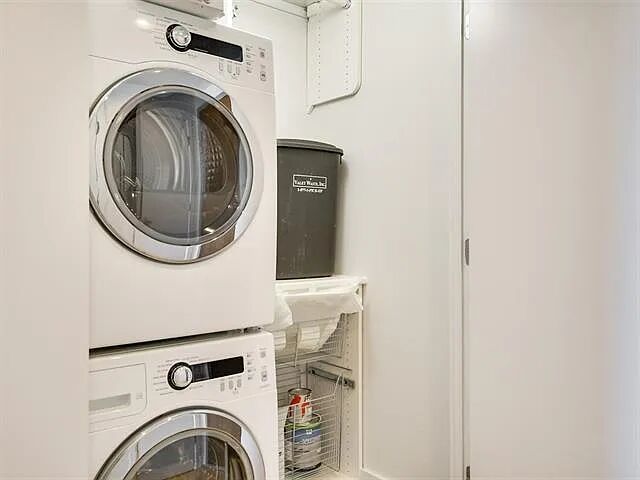 300 Bowie Street, Unit 2504 Austin, TX 78703 - Photo 10 of 10 Laundry room with stacked washer and clothes dryer