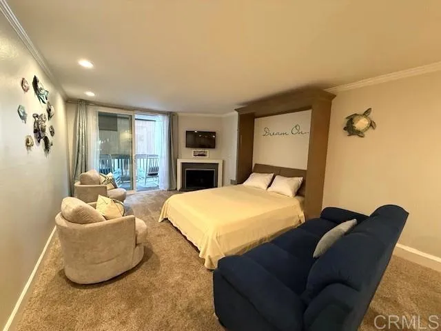 a bed room with a bed and a couch