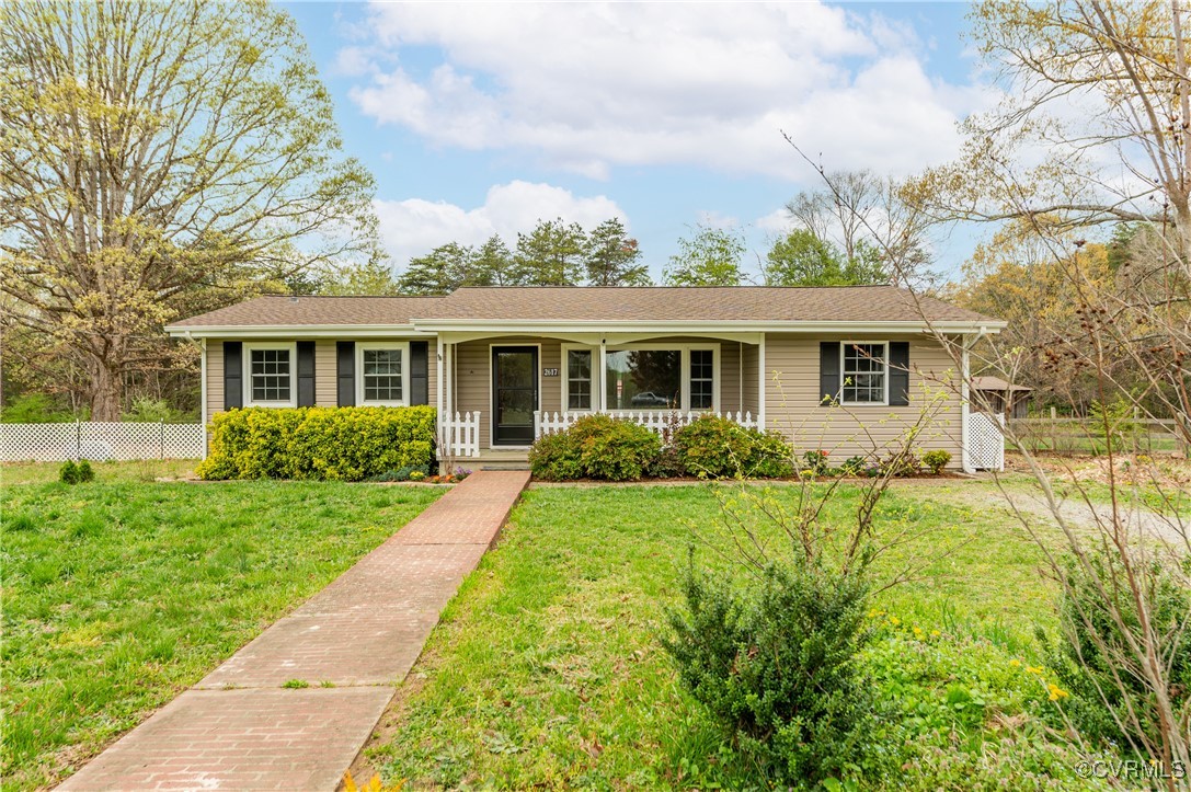 2617 Red Lane Road Powhatan, VA 23139 - Photo 1 of 34 Single story home featuring a front lawn, fence, a