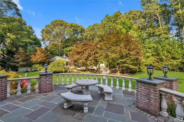 a view of an outdoor sitting area