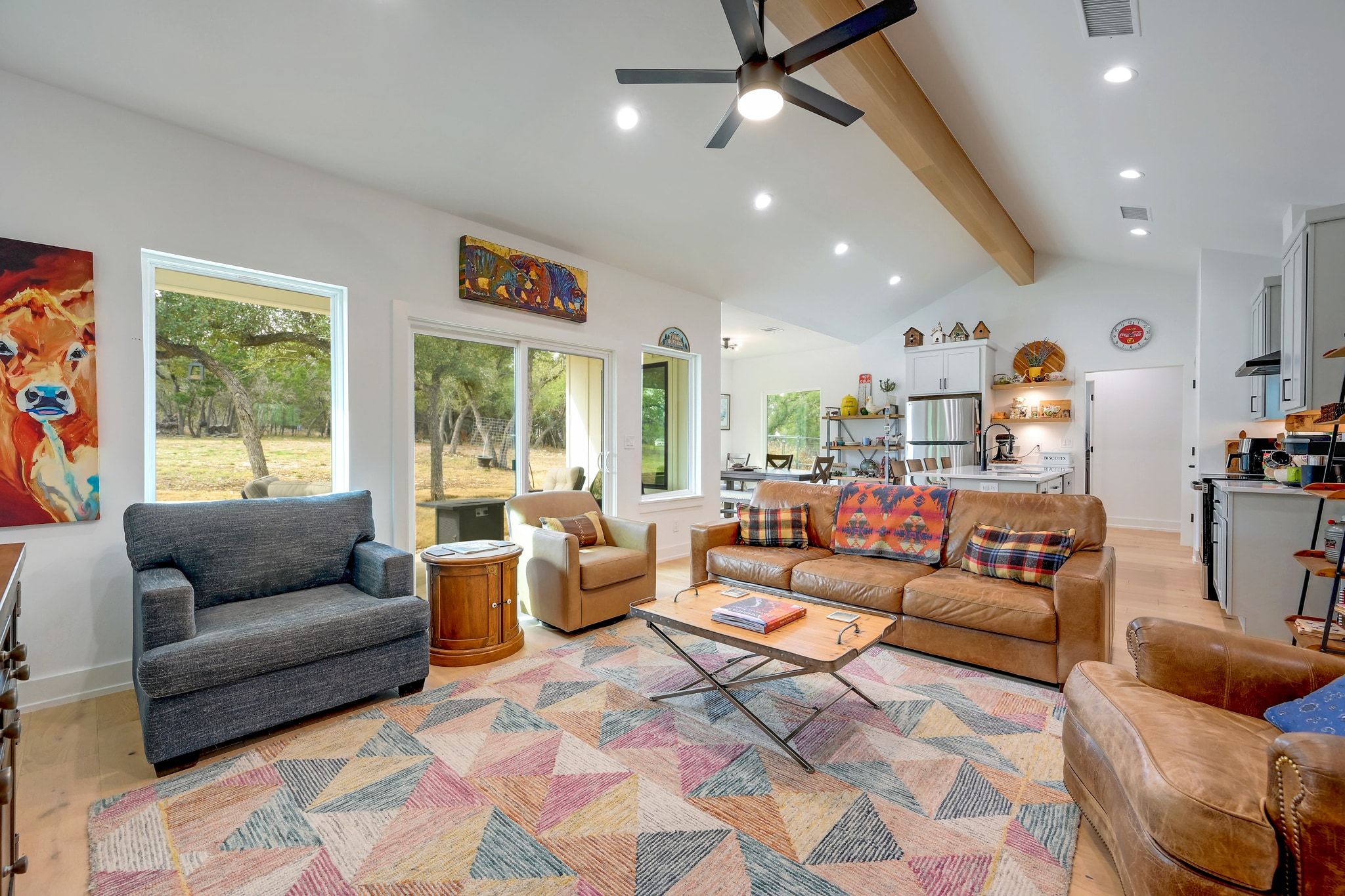 200 Rust Ranch Road Blanco, TX 78606 - Photo 5 of 26 a living room with furniture and a large window
