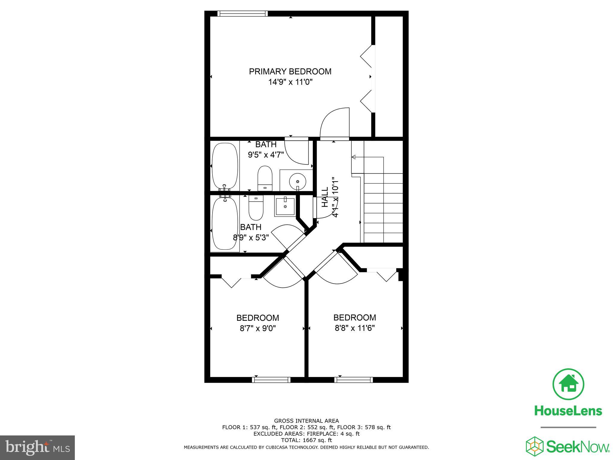 20863 Apollo Terrace Ashburn, VA 20147 - Photo 26 of 27 Bedroom Level Floor Plan