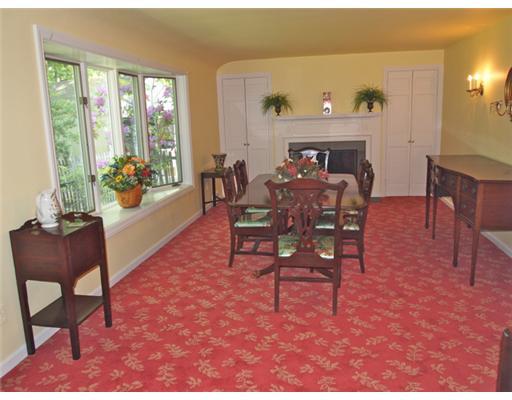 308 Sycamore Road Edgeworth, PA 15143 - Photo 5 of 18 Dining Room. Big enough to serve 8-10, for dinner; wall to wall carpeting; bay window, with a terrific view; fireplace with storage on either side