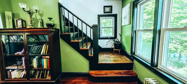 a room with furniture and a window