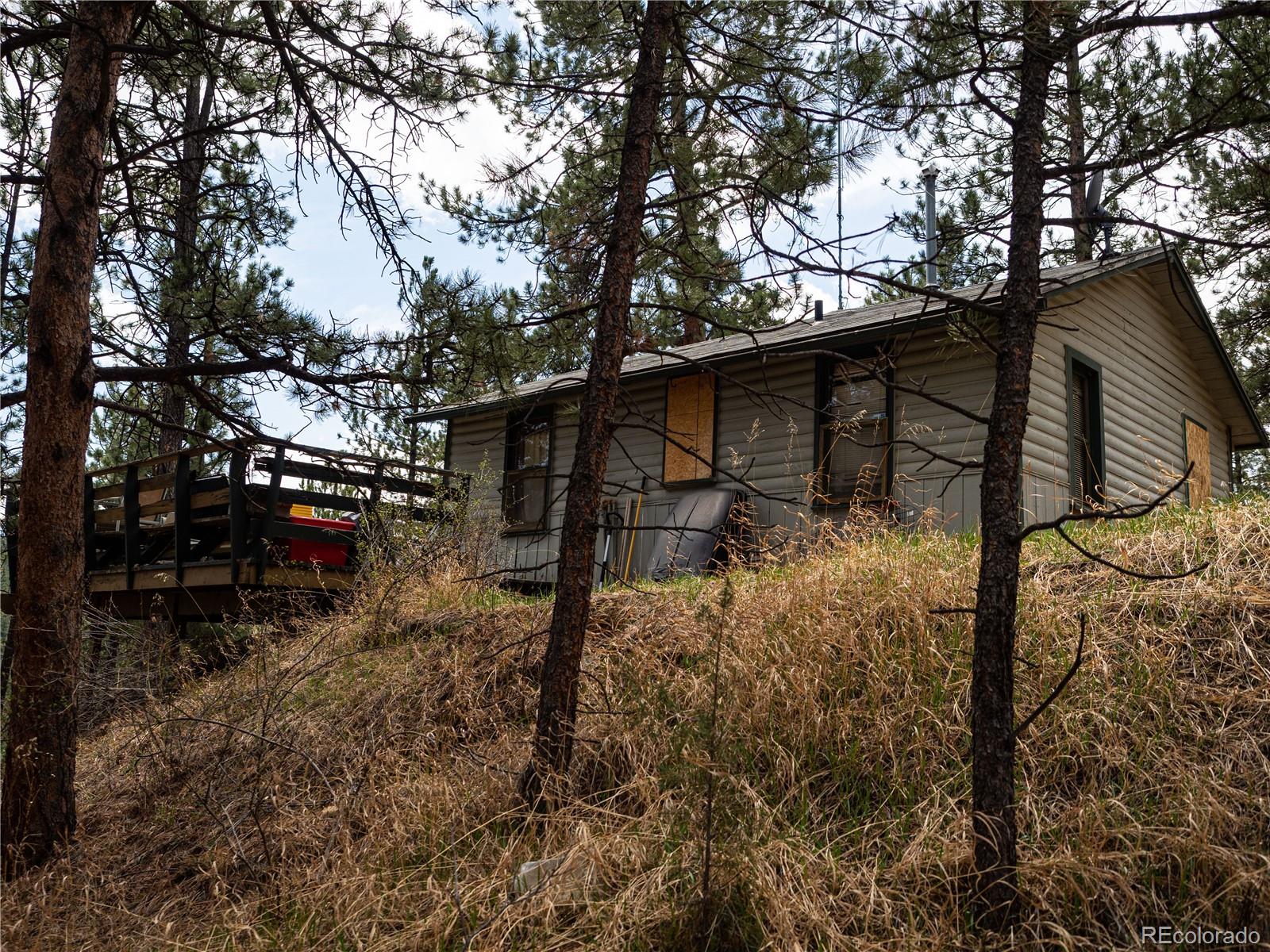 470 Mesa Drive Evergreen, CO 80439 - Photo 2 of 28 a backyard of a house with lots of green space