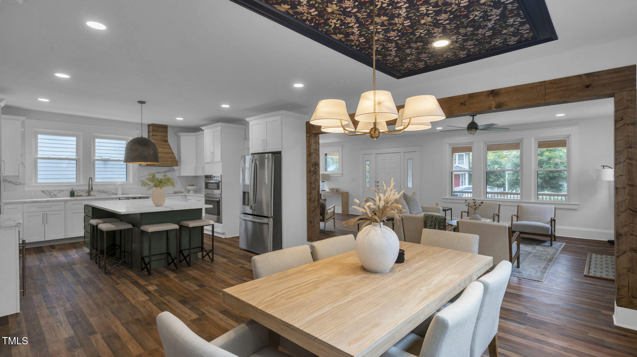 1307 Wake Forest Road Raleigh, NC 27604 - Photo 11 of 52 a view of a dining room with furniture window and wooden floor