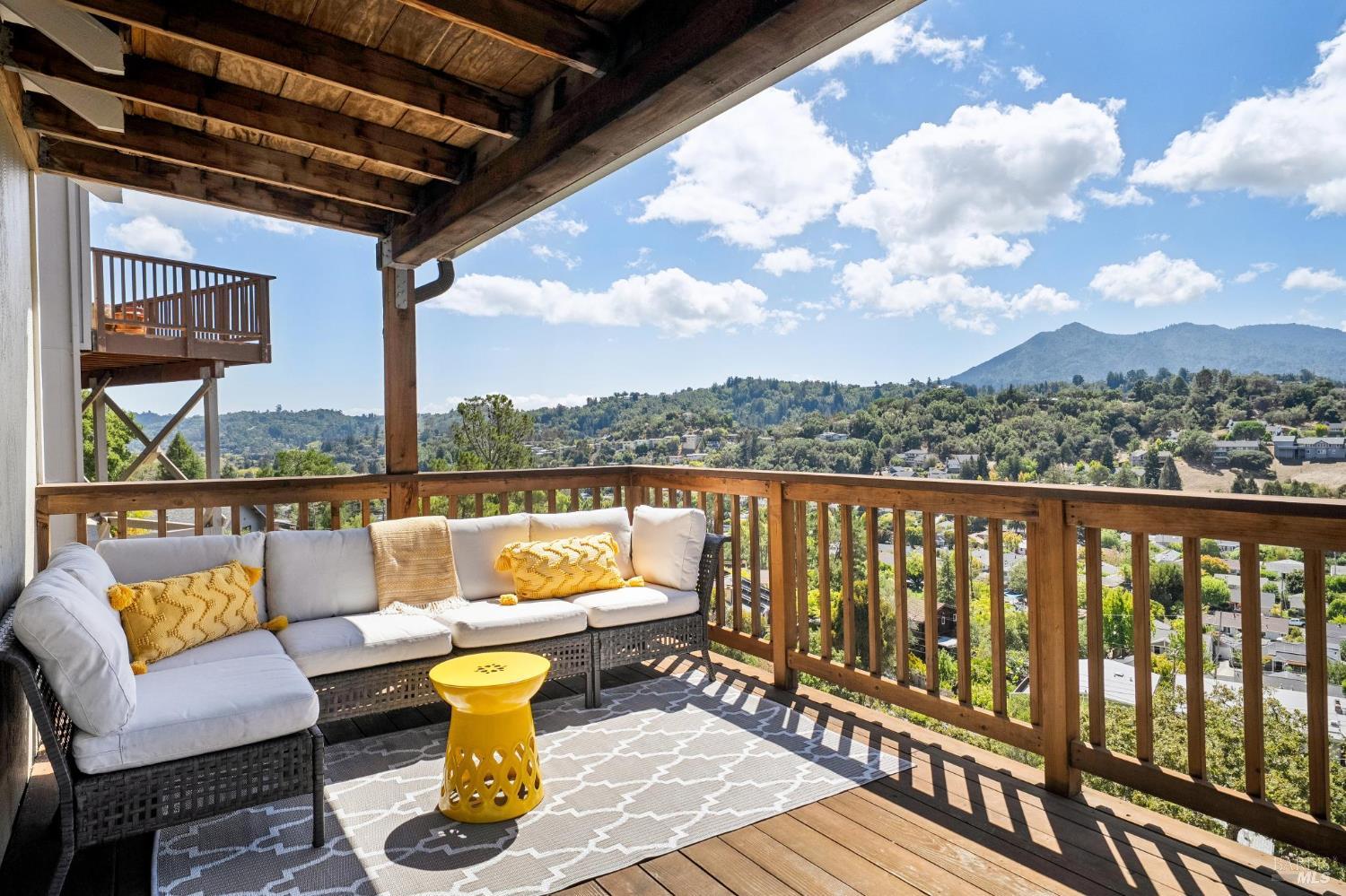 116 Maywood Way San Rafael, CA 94901 - Photo 19 of 64 Large upper deck with outstanding views towards the south and Mount Tamalpais