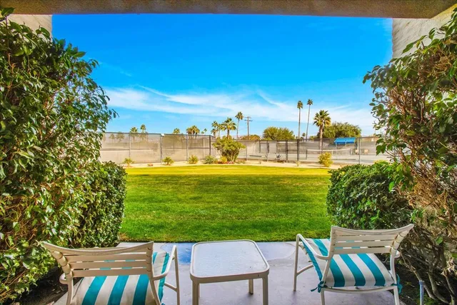 a view of an outdoor space and a yard