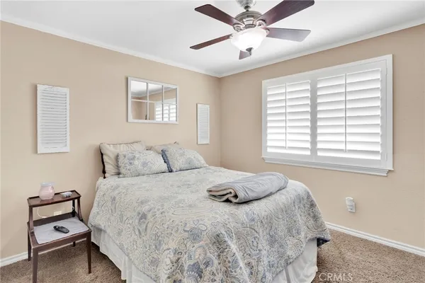 a bed room with a bed and a window