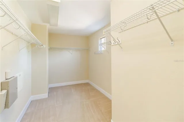 an empty room with a window