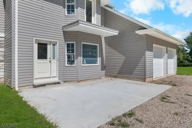 a house with white door