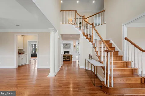 a view of a lake with a yard