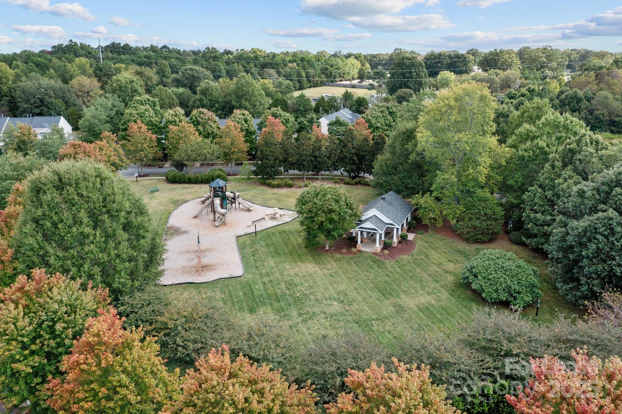 17562 Caldwell Track Drive Cornelius, NC 28031 - Photo 36 of 38 an aerial view of a house with a yard and lake