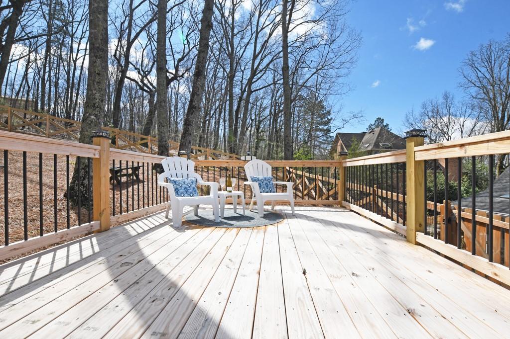4409 Windsor Oaks Circle Marietta, GA 30066 - Photo 73 of 90 a view of balcony with wooden floor and outdoor seating