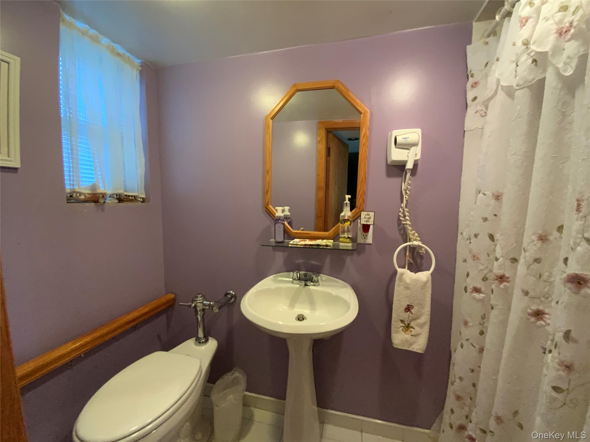 47-05 189th Street Queens, NY 11358 - Photo 34 of 41 a bathroom with a toilet sink and mirror
