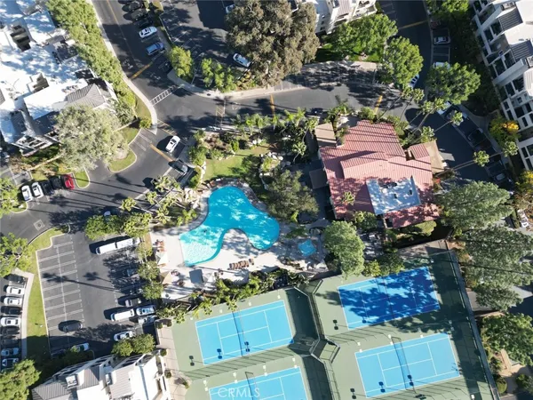 an aerial view of residential house with outdoor space