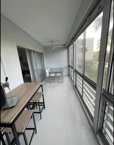 a very nice looking room with a large window