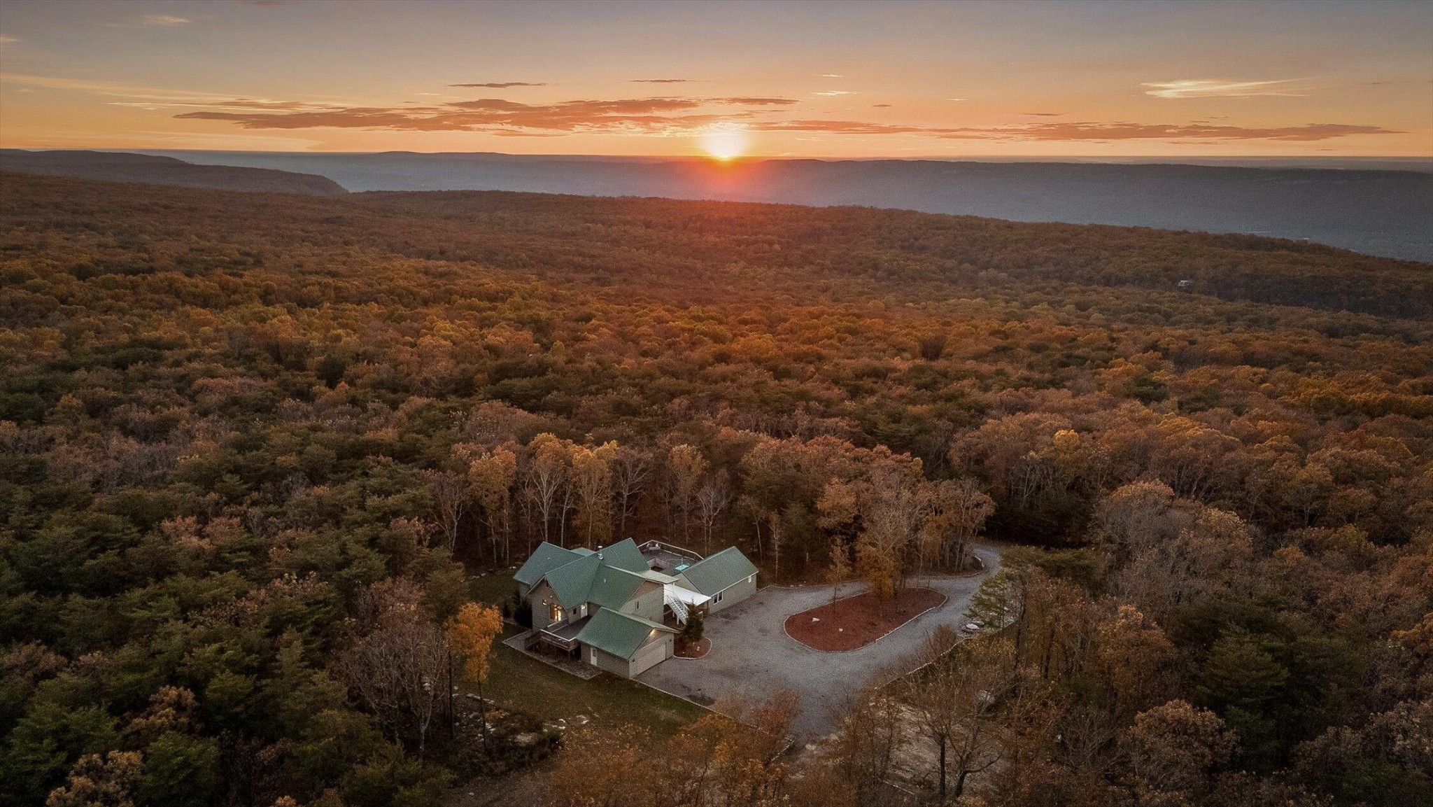 a view of a city with an outdoor space