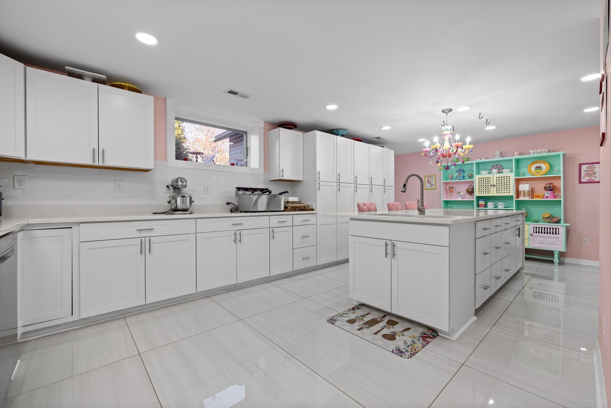 504 Wolf Run Rising Fawn, GA 30738 - Photo 59 of 100 a kitchen with kitchen island granite countertop a stove sink and cabinets