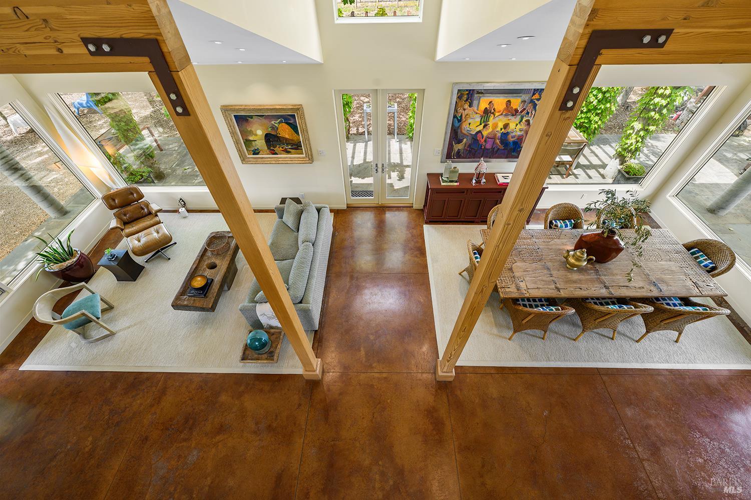 6003-6017 Red Winery Road Geyserville, CA 95441 - Photo 38 of 97 a view of living room with furniture and a floor to ceiling window