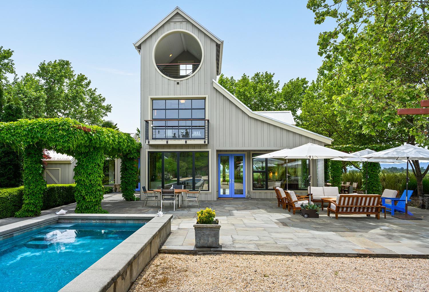 6003-6017 Red Winery Road Geyserville, CA 95441 - Photo 49 of 97 swimming pool view with a seating space and a garden view