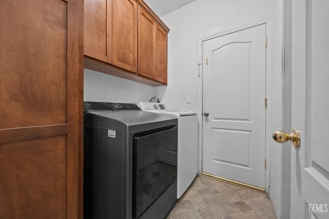 a view of a swimming pool and an outdoor space