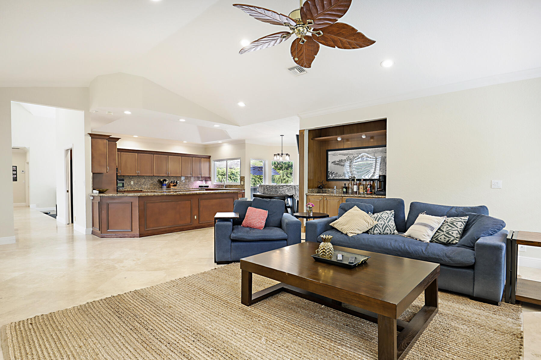 7279 Valencia Drive Boca Raton, FL 33433 - Photo 16 of 50 View From Family Room to Kitchen